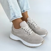 Slar Bej Cilt Bağcıklı Spor Ayakkabı thumbnail 4