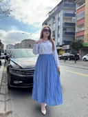 Kraş etek bebemavi - 2