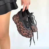 Rimay Kahverengi Cilt Boncuk İşlemeli Spor Ayakkabı - 5