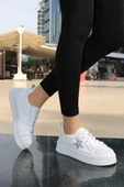 Piata Beyaz Cilt Bağcıklı Spor Ayakkabı - 3
