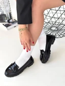 Narli Siyah Rugan Oxford Ayakkabı - 1