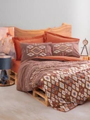 Etnich Nev Takımı Çift Kişilik Belize Kahve thumbnail 1