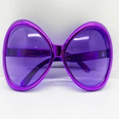 Mor Renk Yeşilçam Nostalji 80li Yıllar 90lı Yıllar Parti Gözlüğü 7x16 cm - 1