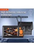 Ekranlı 3 Kameralı 10 Mt Hafıza Kart Destekli Sert Kablo Yılan Endoskop Kamera 8 Mm 4.3 Inc thumbnail 2