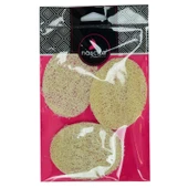 Doğal Kabak Lifli Peeling Oval Yüz Pedi Kese 3 Adet 9x7 Cm - 3