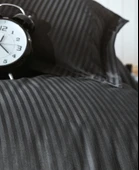 Çift Kişilik Saten Nev Takımı Elegante Stripe Siyah thumbnail 2