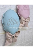 s'he design NAKIŞ İSİM İŞLEMELİ 25x35 BÜYÜK BOY BALON YASTIK BEBEK ODASI - 2