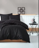 Çift Kişilik Saten Nev Takımı Elegante Stripe Siyah thumbnail 1