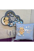 s'he design BEBEK İSMİNE ÖZEL HAZIRLANAN LEDLİ BULUT AHŞAP KAPI SÜSÜ VE TAKI YASTIĞI - 2