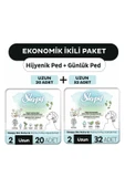 Sleepy Bio Natural Premium Plus Hijyenik Ped Uzun 20'li + Günlük Ped Uzun 32'li thumbnail 1