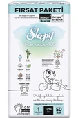 Sleepy Bebek Bezi Bio Natural Beden:1 (2-5KG) Yeni Doğan Newborn 100 Adet Ekonomik Fırsat Pk thumbnail 2