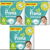 Prima Bebek Bezi 6 Beden Fırsat Paketi 13-18 Kg (3*40) 120 Adet thumbnail 1