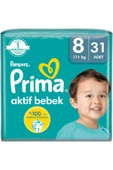 Prima Bebek Bezi Beden:8 (17 KG) Xxx Large 186 Adet Süper Ekonomik Mega Pk thumbnail 2