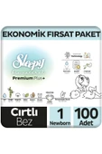 Sleepy Bio Natural Premium Plus Ekonomik Fırsat Paketi Bebek Bezi 1 Numara Newborn 100 Adet thumbnail 1