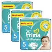 Prima Aktif Bebek 5 Numara Fırsat Paketi 11-16 Kg 138 Adet thumbnail 1