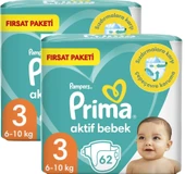 Prima Bebek Bezi 3 Beden 124 Adet thumbnail 1