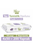 Turco Doğadan Pratik Temizlik Turco Doğadan Yer Temizlik Havlusu Lavanta 4X50(200 Yaprak) thumbnail 1