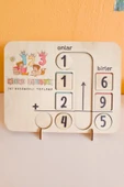 KİDEWO İlkokul Matematik + Eğitici Toplama İşlemi Ahşap Oyuncak Etkinlik Seti + Kolay Öğrenme Rakam Bultak - 4