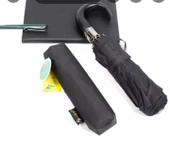 Deri Sap Lux Tam Otomatik 8 Telli Erkek Şemsiye Kısa Baston Şemsiye thumbnail 1