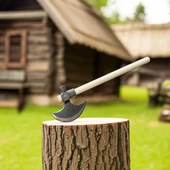 Kayı (ıyı) Damgalı Nacak, Ay Balta – Çekiç Başlı, Küçük Boy, Ahşap Saplı 40 Cm thumbnail 1