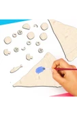 KİDEWO Pizza Ahşap Boyama Etkinlik Seti + Eğitici Çocuk Aktivite Kreş Okul Öncesi Boya Fırça Dahil Değil - 6