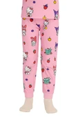 Cute Hello Kitty Ve Kuromi Desenli Kız Çocuk Pijama Takımı thumbnail 4