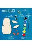 KİDEWO Penguen Ahşap Boyama Etkinlik Seti + Eğitici Çocuk Aktivite + Fırça + Akrilik Boya Kreş Okul Öncesi - 3