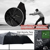 Deri Sap Lux Tam Otomatik 8 Telli Erkek Şemsiye Kısa Baston Şemsiye thumbnail 6