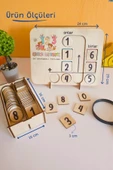 KİDEWO Toplama İşlemi Matematik Tahtası | Montessori Eğitici Oyuncak | Huş Ahşap İlkokul Yaz Tatili - 3