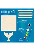 KİDEWO Ahşap Deniz Kızı Kuyruğu Boyama Seti | Akrilik Boya ve Fırça Dahil | Montessori Eğitici Oyuncak - 3