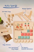 KİDEWO İlkokul Matematik Eğitici Dört İşlem Ahşap Oyuncak Etkinlik Seti Kolay Öğrenme Rakam Bultak Çarpım - 2