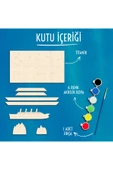 KİDEWO Titanik Ahşap Boyama Etkinlik Seti + Eğitici Çocuk Aktivite + Fırça + Akrilik Boya Kreş Okul Öncesi - 2