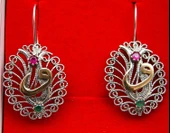 925 Ayar Gümüş Telkari Kadın Küpe skü00016 thumbnail 5