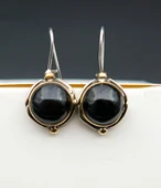 925 Ayar Gümüş Kadın Oltu Taşı Küpe skü00015 thumbnail 6