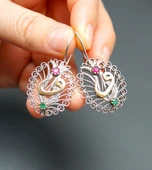 925 Ayar Gümüş Telkari Kadın Küpe skü00016 thumbnail 1