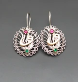 925 Ayar Gümüş Telkari Kadın Küpe skü00016 thumbnail 2