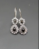 925 Ayar Gümüş Oltu Taşı Kadın Küpe skü00017 thumbnail 2