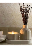 LALEZEN HOME Dekoratif Özel Yapım Mumluk ve Vazo Seti - 4