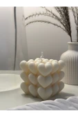 LALEZEN HOME Kalpli Bubble Kokulu Beyaz Mum - 1