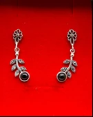 925 Ayar Gümüş Oltu Taşı Kadın Küpe skü00020 thumbnail 3