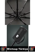 Kompakt Çanta Boy Seyahat Tipi Dayanıklı Otomatik Açma Kapama Güçlendirilmiş 8 Telli Kılıflı Şemsiye - 7
