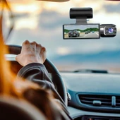 WiFi Destekli Araç İçi & Dışı Çift Kameralı Dikiz Aynası Kamera (5284) - 8