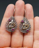 925 Ayar Gümüş Telkari Kadın Küpe skü00019 thumbnail 1