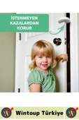 Dayanıklı Esnek Ev Çocuk Odası Çekmece Dolap Çarpma Darbe Gürültü Önleyici Köpük Kapı Stoperi 4 Adet - 2