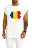Oversize Flag Of Romania Göğüs Tasarımlı Atlet thumbnail 1