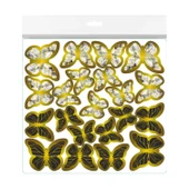 Varaklı Kelebek Dekoratif Süs (63 Adet)  Siyah thumbnail 1