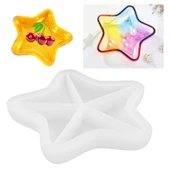 Silikon Yıldız Kase Kalıbı - Epoksi, Beton ve Alçı için Dekoratif Tepsi & Çerezlik Kalıbı - 1