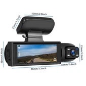 WiFi Destekli Araç İçi & Dışı Çift Kameralı Dikiz Aynası Kamera (5284) - 10