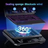 IETS GT300 Çift Üflemeli Laptop Soğutucusu - 35.5-43 cm thumbnail 3