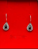 925 Ayar Gümüş Oltu Taşı Kadın Küpe skü00024 thumbnail 5